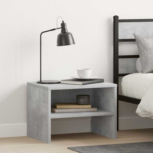 vidaXL Bedside Cabinet Concrete Grey 40x30x30 cm Engineered Wood