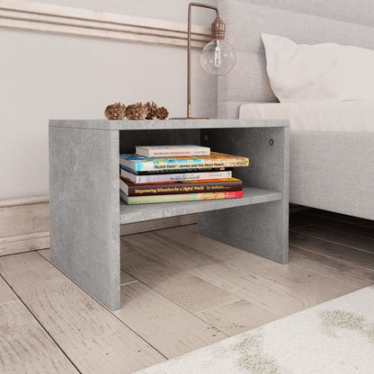 vidaXL Bedside Cabinet |  Set of 2 | Concrete Grey | Engineered wood