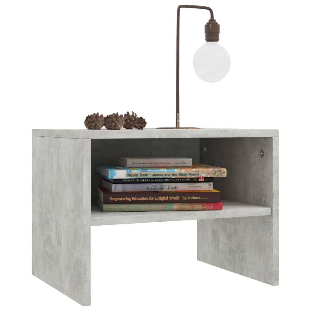 vidaXL Bedside Cabinet |  Set of 2 | Concrete Grey | Engineered wood