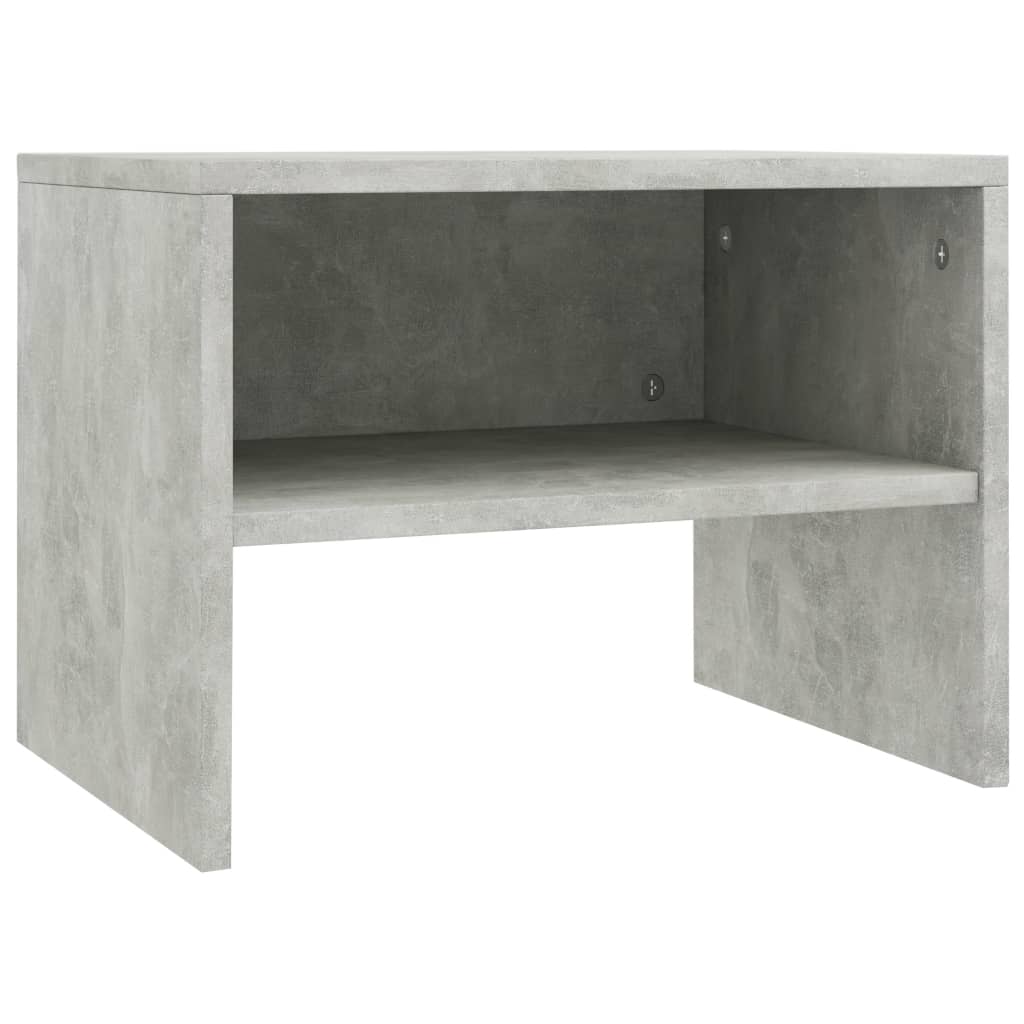 vidaXL Bedside Cabinet |  Set of 2 | Concrete Grey | Engineered wood