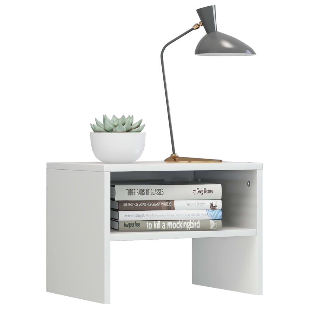 vidaXL Bedside Cabinets 2 pcs High Gloss White 40x30x30 cm Engineered Wood