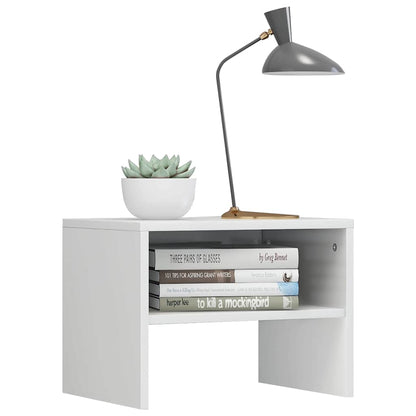 vidaXL Bedside Cabinets 2 pcs High Gloss White 40x30x30 cm