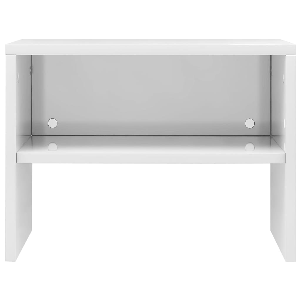 vidaXL Bedside Cabinets 2 pcs High Gloss White 40x30x30 cm Engineered Wood
