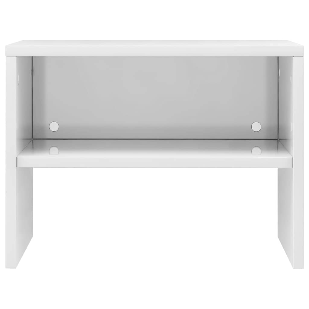 vidaXL Bedside Cabinets 2 pcs High Gloss White 40x30x30 cm