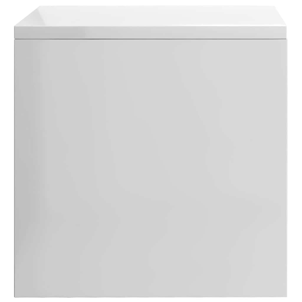 vidaXL Bedside Cabinets 2 pcs High Gloss White 40x30x30 cm