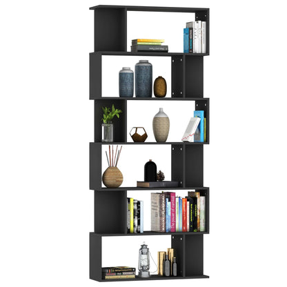 vidaXL Book Cabinet | Black | Engineered wood | 80 x 24 x 192 cm | Book Cabinet