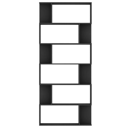 vidaXL Book Cabinet | Black | Engineered wood | 80 x 24 x 192 cm | Book Cabinet