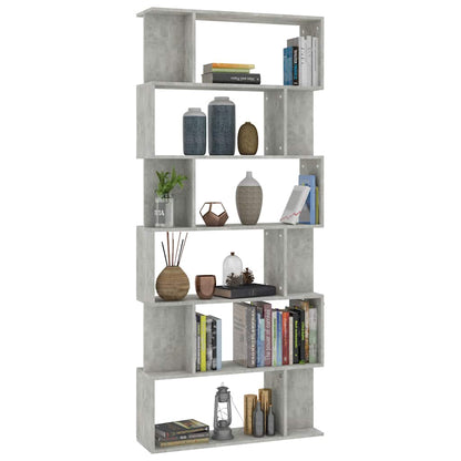 vidaXL Book Cabinet/Room Divider Concrete Grey 80x24x192 cm
