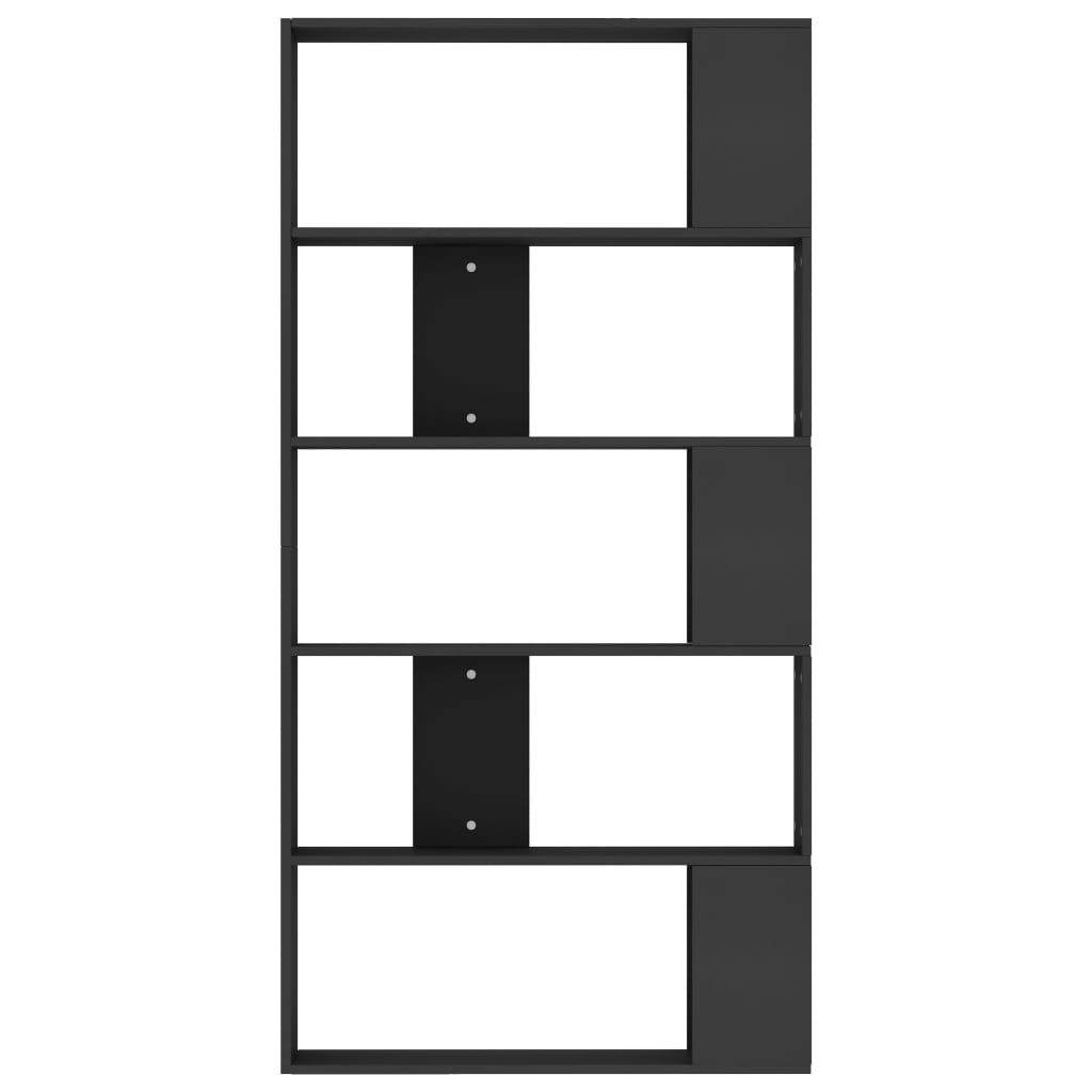 vidaXL Book Cabinet/Room Divider Black 80x24x159 cm Engineered Wood