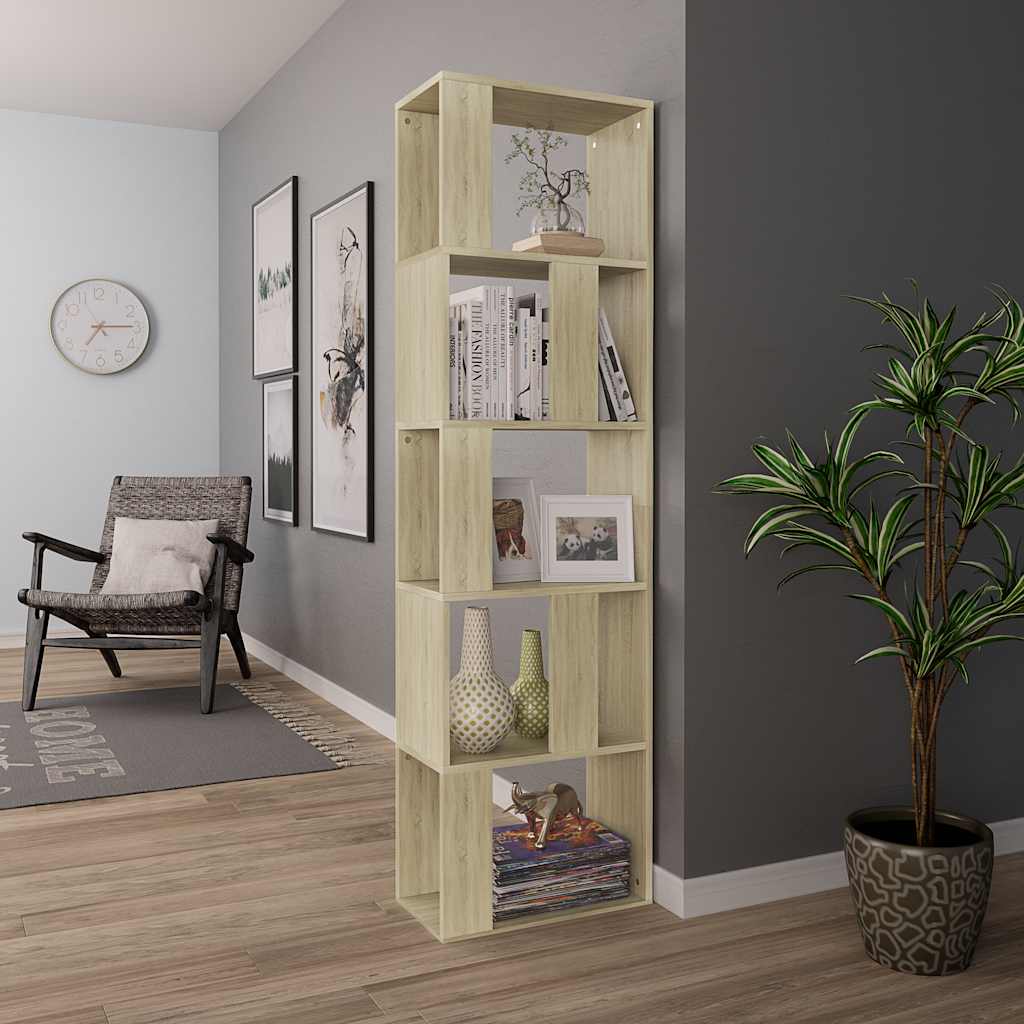vidaXL Book Cabinet/Room Divider Sonoma Oak 45x24x159 cm