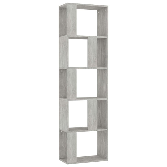 vidaXL Book Cabinet/Room Divider Concrete Grey 45x24x159 cm Engineered Wood