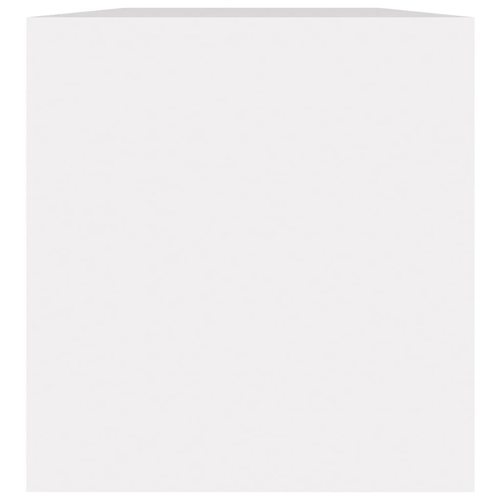 vidaXL Vinyl Storage Box White 71x34x36 cm Engineered Wood