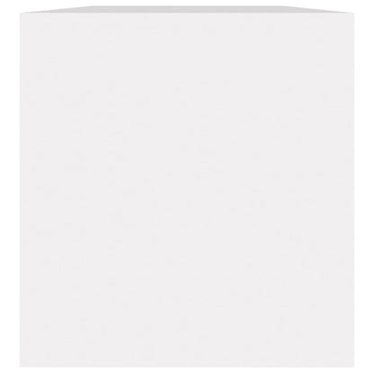 vidaXL Vinyl Storage Box White 71x34x36 cm Engineered Wood