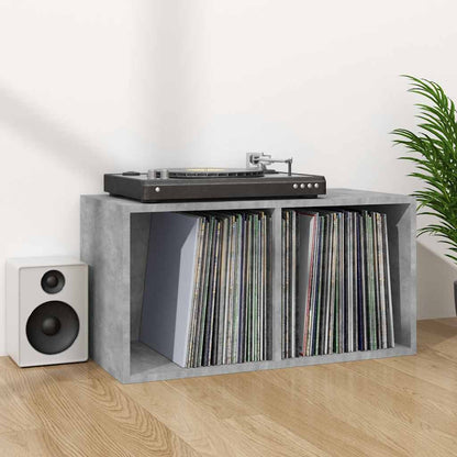 800121 vidaXL Vinyl Storage Box Concrete Grey 71x34x36 cm Engineered Wood