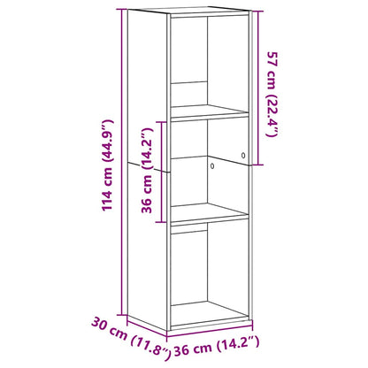 vidaXL Book Cabinet/TV Cabinet Sonoma Oak 36x30x114 cm Engineered Wood