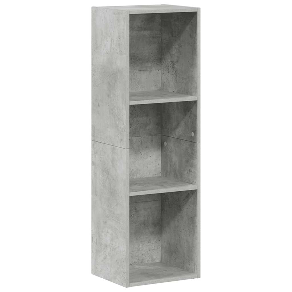 vidaXL Book Cabinet/TV Cabinet Concrete Grey 36x30x114 cm