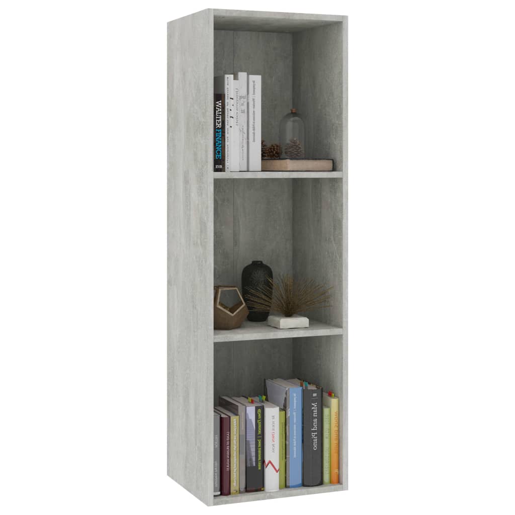 vidaXL Book Cabinet/TV Cabinet Concrete Grey 36x30x114 cm Engineered Wood