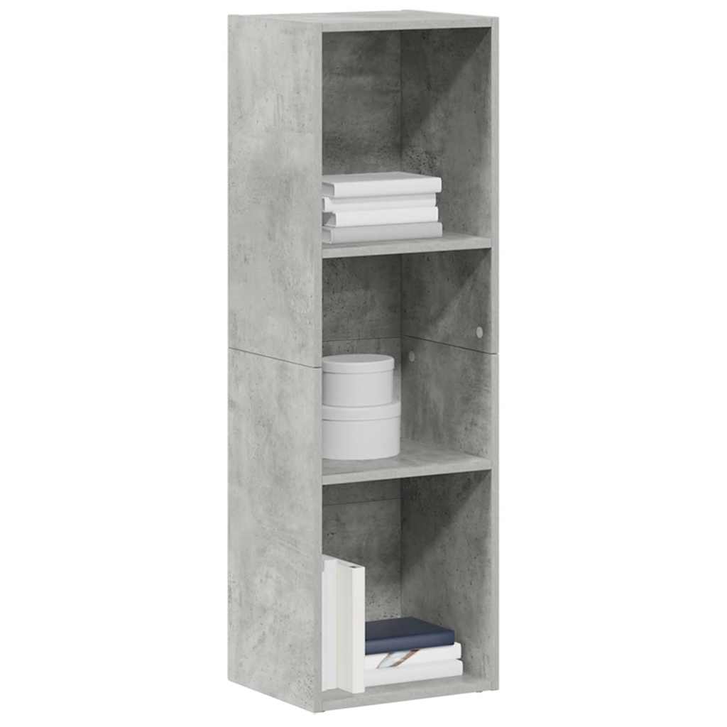 vidaXL Book Cabinet/TV Cabinet Concrete Grey 36x30x114 cm
