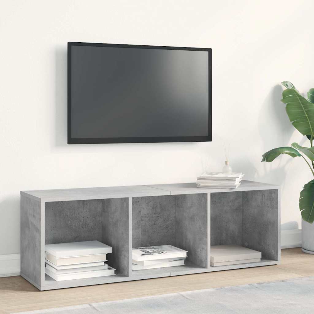 vidaXL Book Cabinet/TV Cabinet Concrete Grey 36x30x114 cm