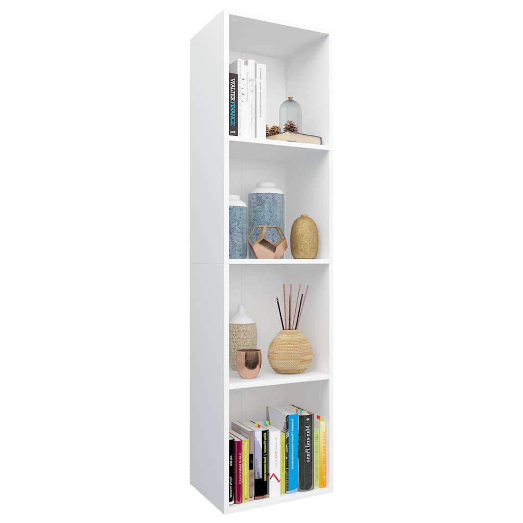 vidaXL Book Cabinet/TV Cabinet White 36x30x143 cm Engineered Wood