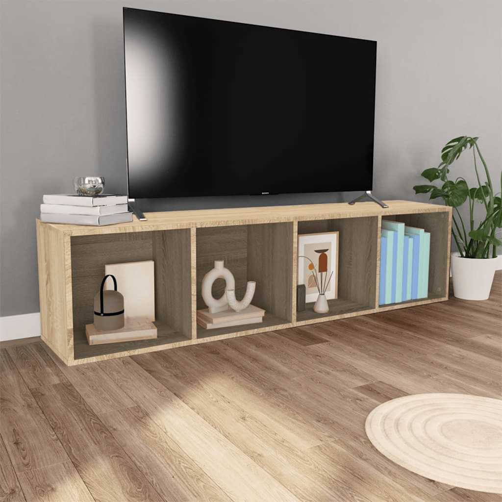 vidaXL Book Cabinet | Sonoma Oak | Engineered wood | Medium