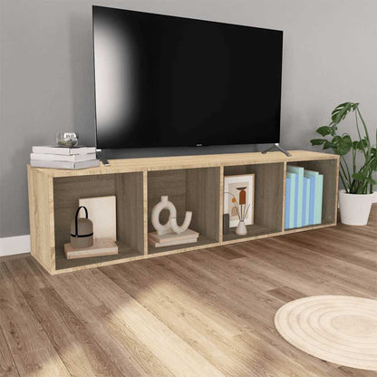 vidaXL Book Cabinet | Sonoma Oak | Engineered wood | Medium