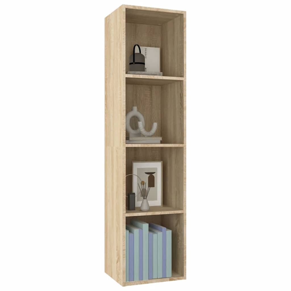 vidaXL Book Cabinet | Sonoma Oak | Engineered wood | Medium