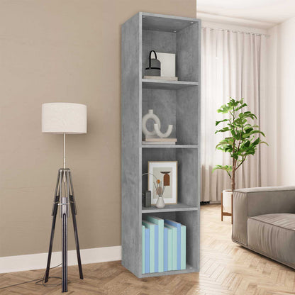 vidaXL Book Cabinet/TV Cabinet Concrete Grey 36x30x143 cm