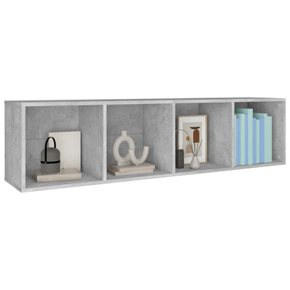 vidaXL Book Cabinet/TV Cabinet Concrete Grey 36x30x143 cm