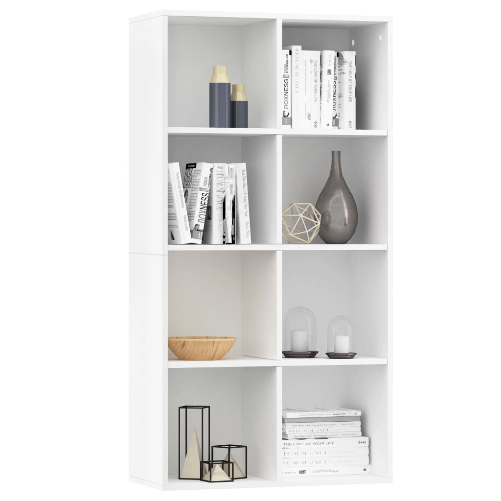 vidaXL Book Cabinet | White | Engineered wood | Medium | Book Cabinet