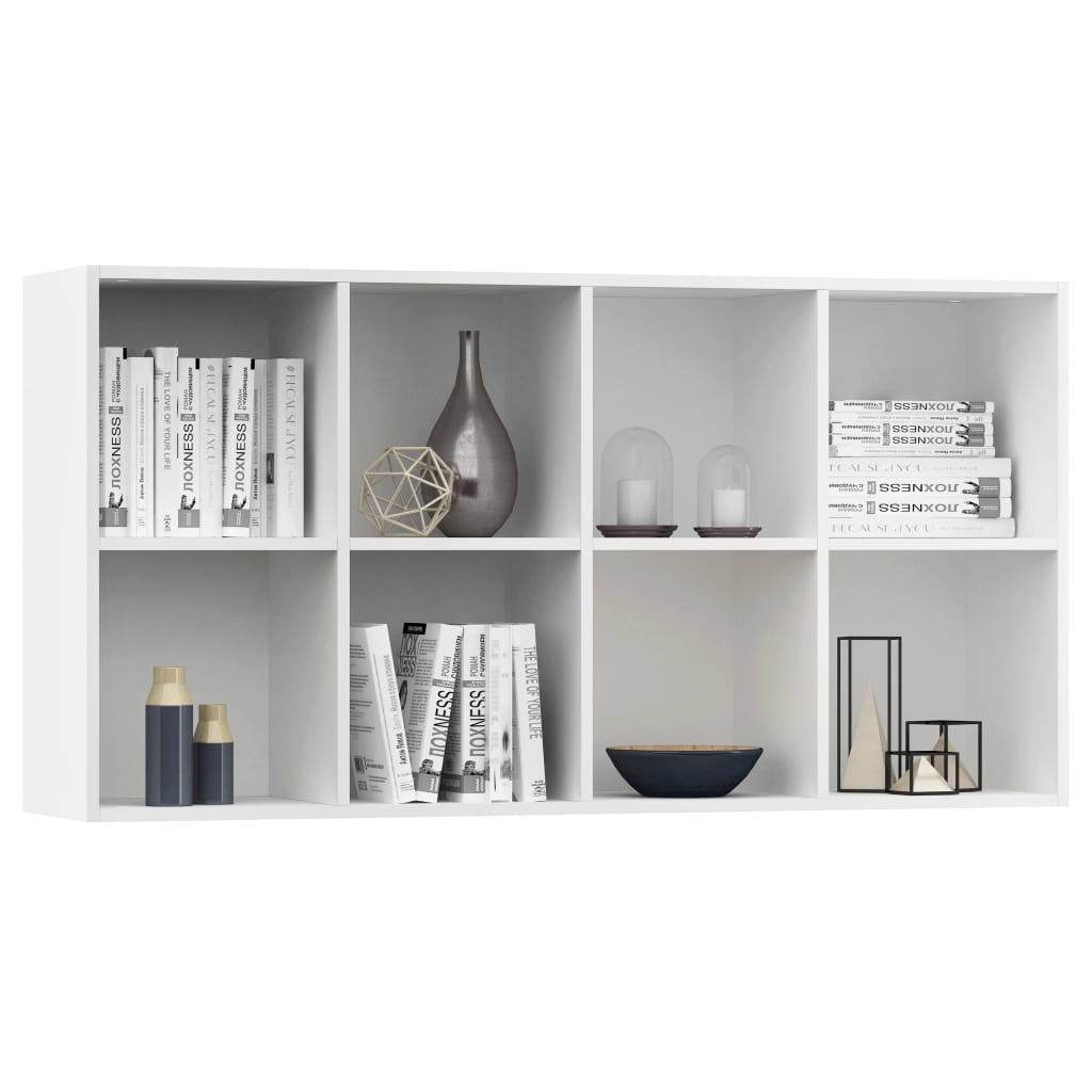 vidaXL Book Cabinet | White | Engineered wood | Medium | Book Cabinet