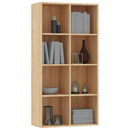 vidaXL Book Cabinet/Sideboard Sonoma Oak 66x30x130 cm Engineered Wood