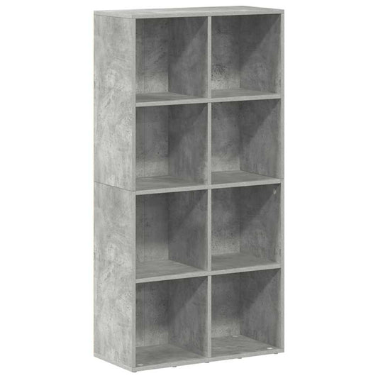 vidaXL Book Cabinet/Sideboard Concrete Grey 66x30x130 cm Engineered Wood