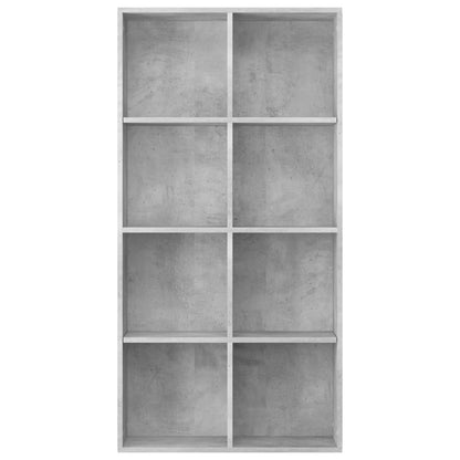 vidaXL Book Cabinet | Concrete grey | Engineered wood | 130 cm tall