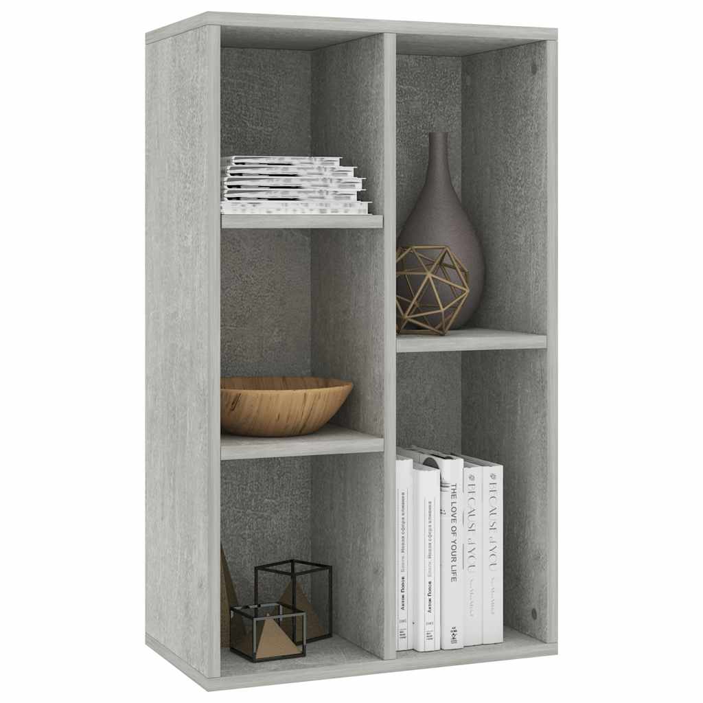 vidaXL Book Cabinet/Sideboard Concrete Grey 50x25x80cm Engineered Wood