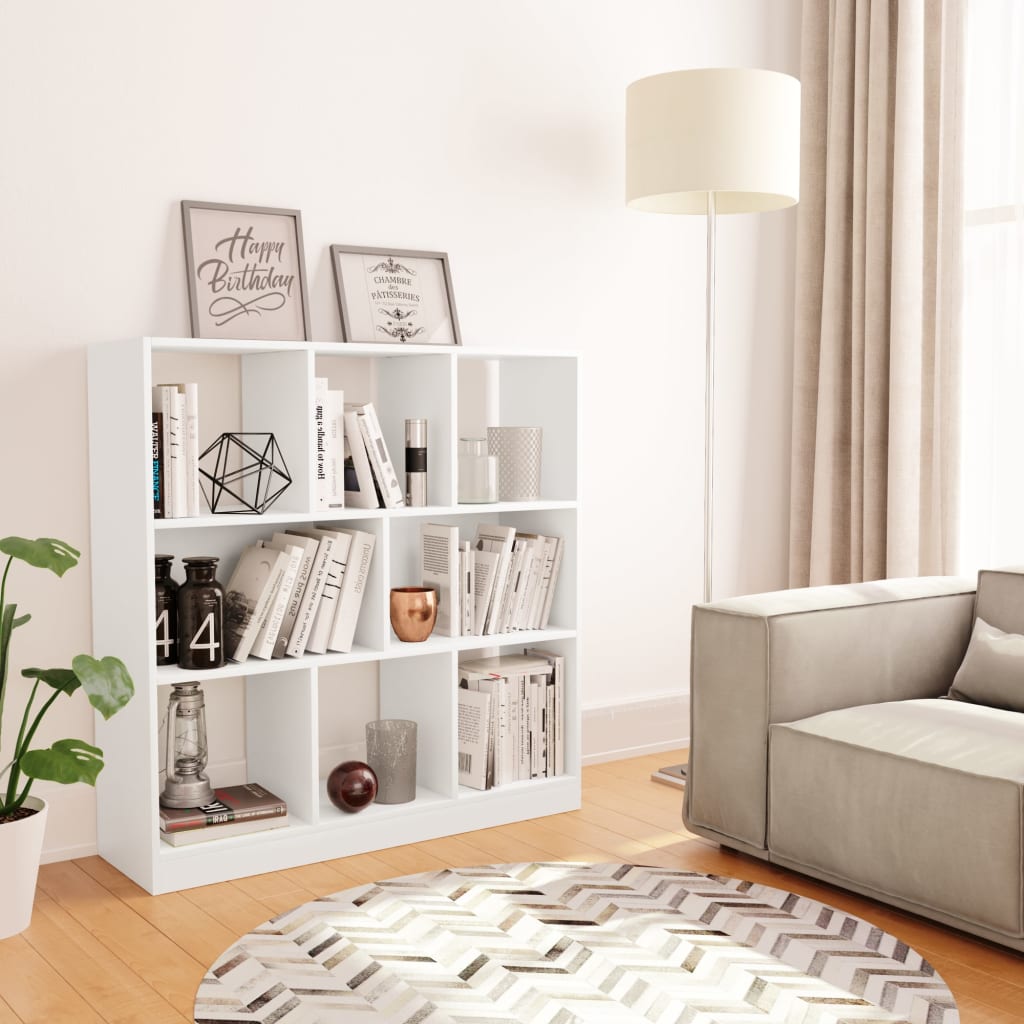 vidaXL Book Cabinet White 97.5x29.5x100 cm Engineered Wood