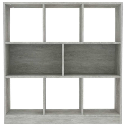 800175 vidaXL Book Cabinet Concrete Grey 97,5x29,5x100 cm Engineered Wood