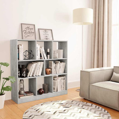 800175 vidaXL Book Cabinet Concrete Grey 97,5x29,5x100 cm Engineered Wood