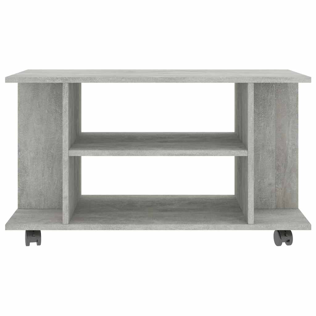 vidaXL TV Cabinet with Castors Concrete Grey 80x40x45 cm