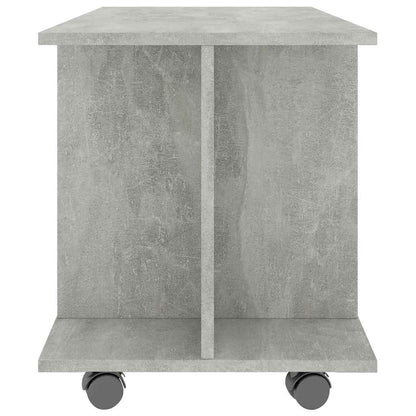 vidaXL TV Cabinet with Castors Concrete Grey 80x40x45 cm