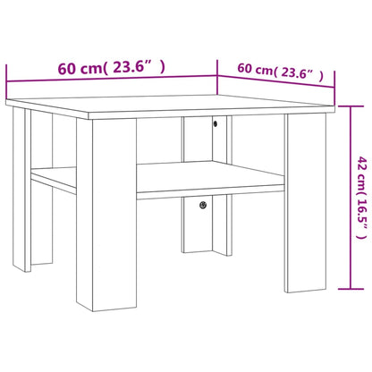 vidaXL Coffee Table Concrete Grey 60x60x42 cm Engineered Wood