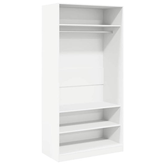vidaXL Wardrobe | White | Engineered Wood | Compact | Wardrobe | Rectangular