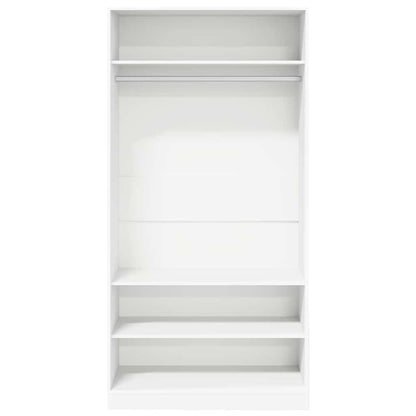 800225 vidaXL Wardrobe White 100x50x200 cm Engineered Wood