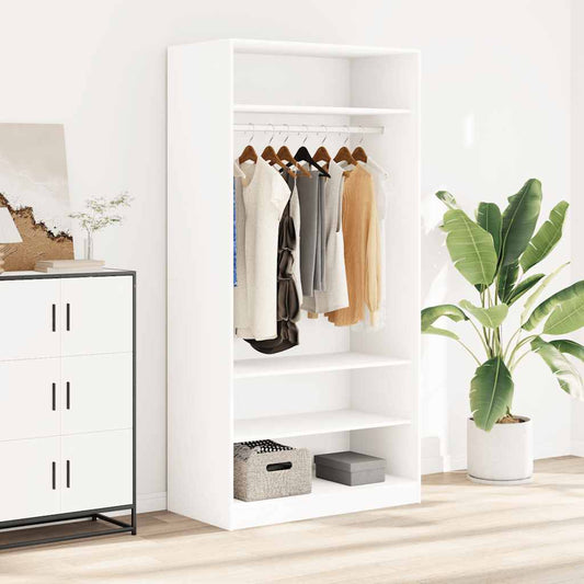 vidaXL Wardrobe | White | Engineered Wood | Compact | Wardrobe | Rectangular