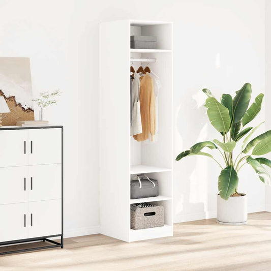 vidaXL Wardrobe | White | Engineered Wood | Compact | Wardrobe | Rectangular