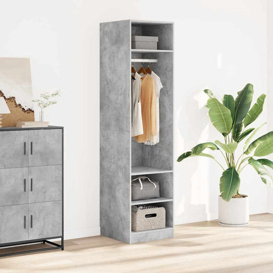 vidaXL Wardrobe | Concrete grey | Engineered wood | Compact | Wardrobe