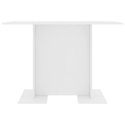 vidaXL Dining Table White 110x60x75 cm Engineered Wood