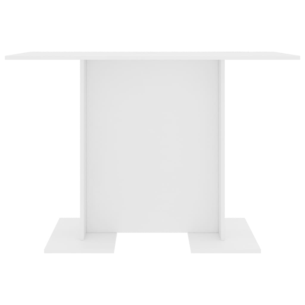800243 vidaXL Dining Table White 110x60x75 cm Engineered Wood
