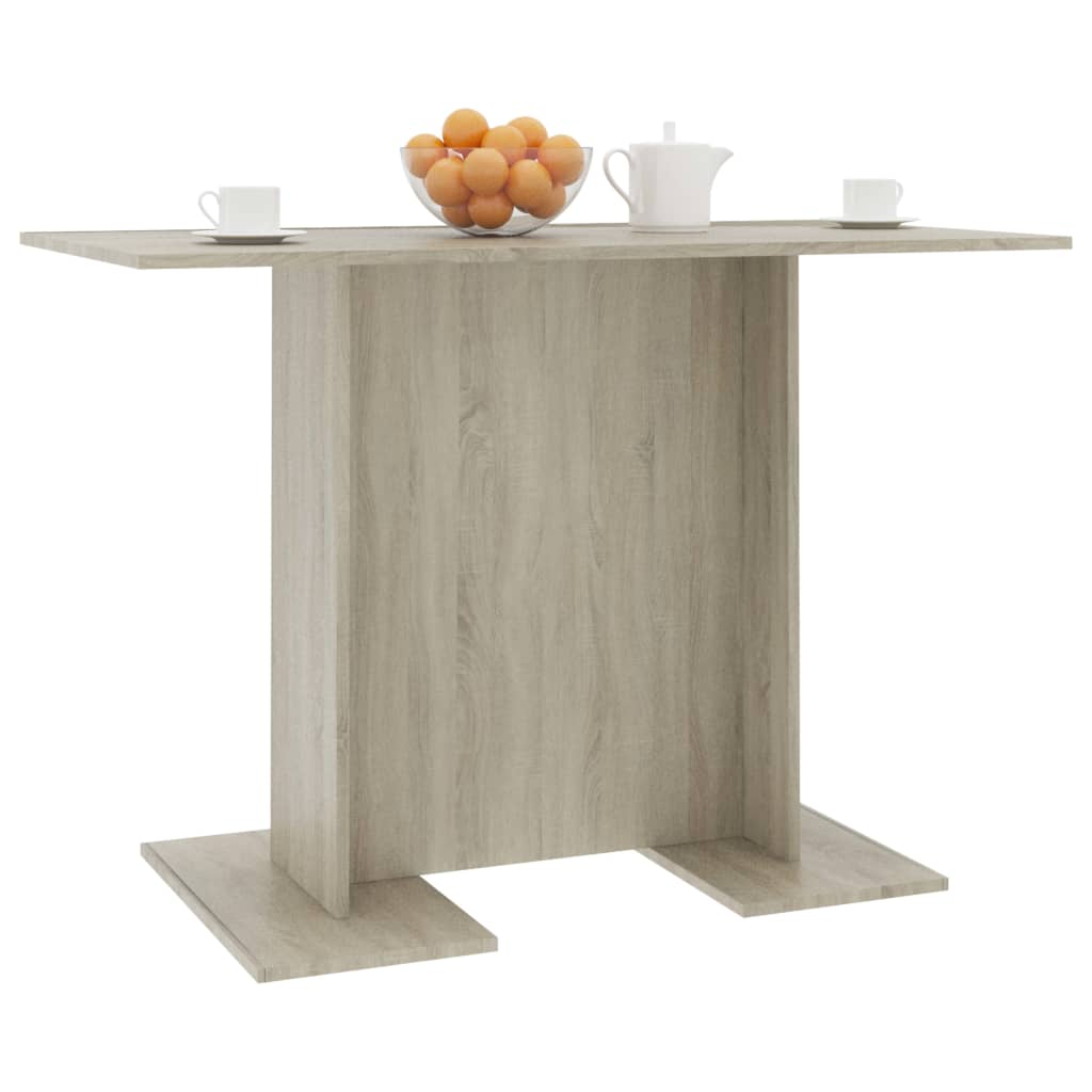vidaXL Dining Table Sonoma Oak 110x60x75 cm Engineered Wood