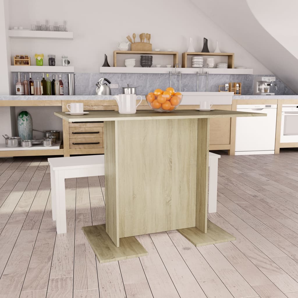 800246 vidaXL Dining Table Sonoma Oak 110x60x75 cm Engineered Wood